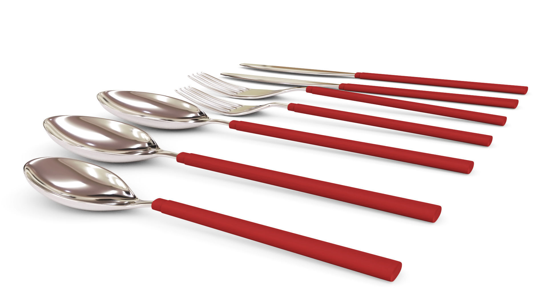 Cutlery Set V2 3D model_1