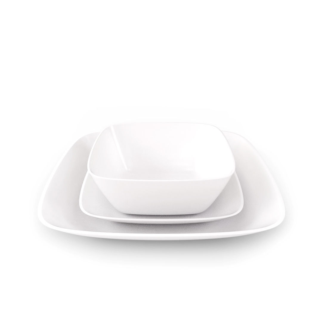 Square Plate Set 3D model_1