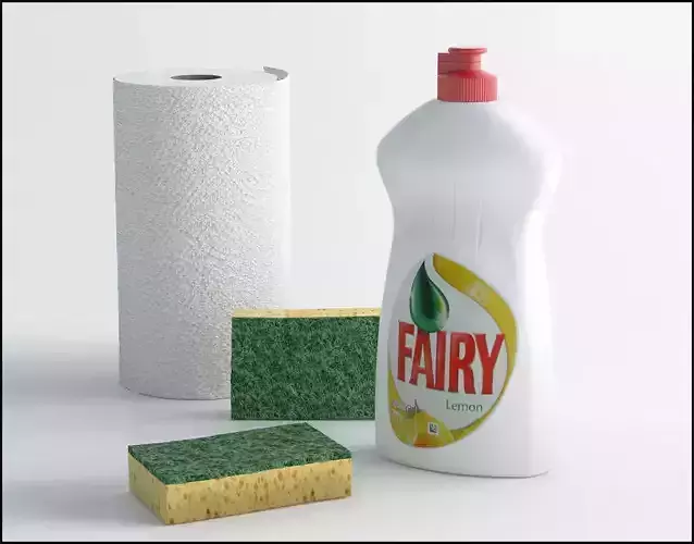 Cleaning stuff for kitchen 3D model
