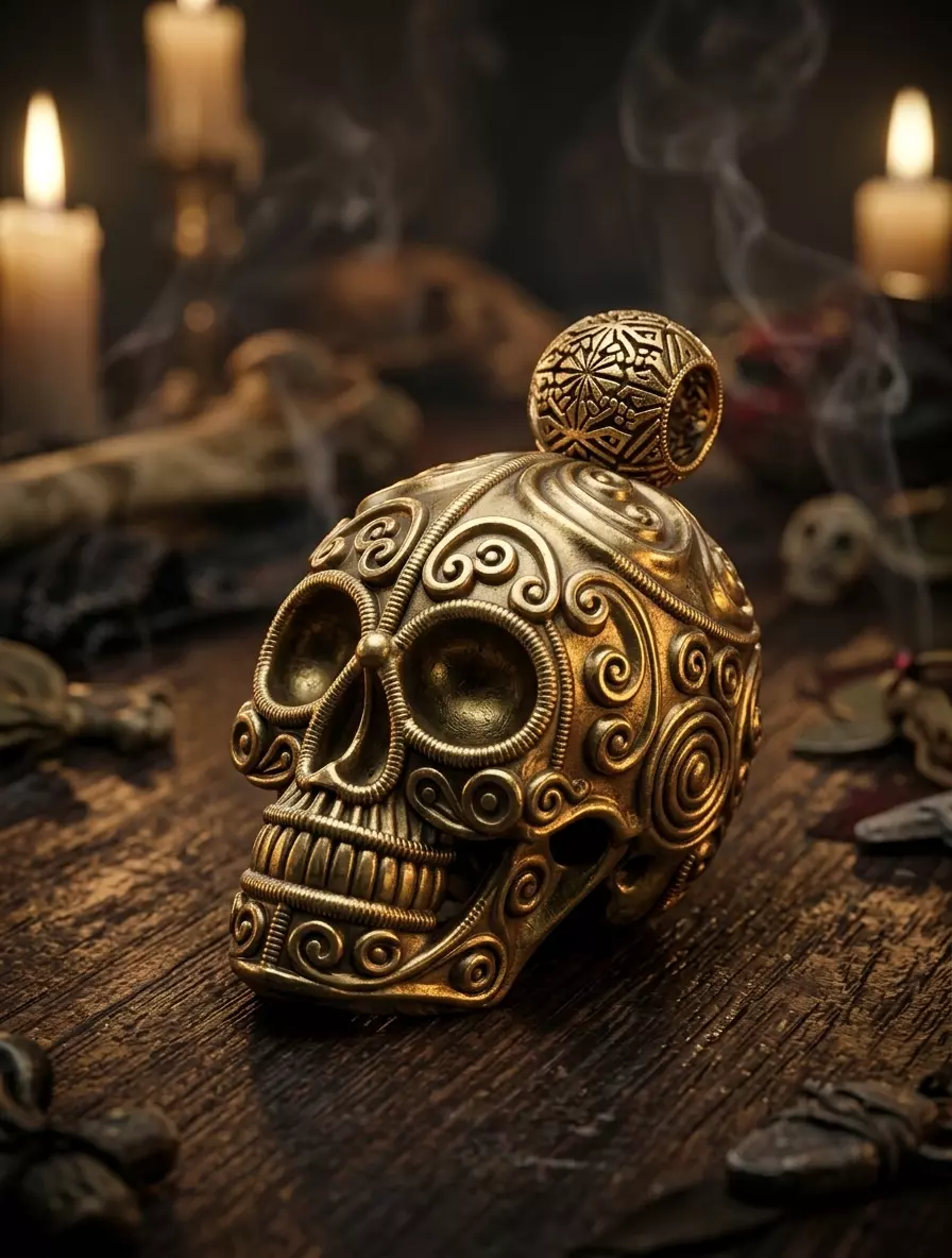 Decorative Sugar Skull Pendant 3D print model