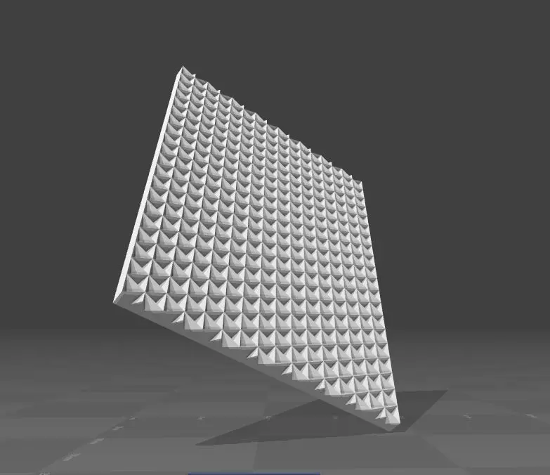 reflector tile with squares 3D print model_0