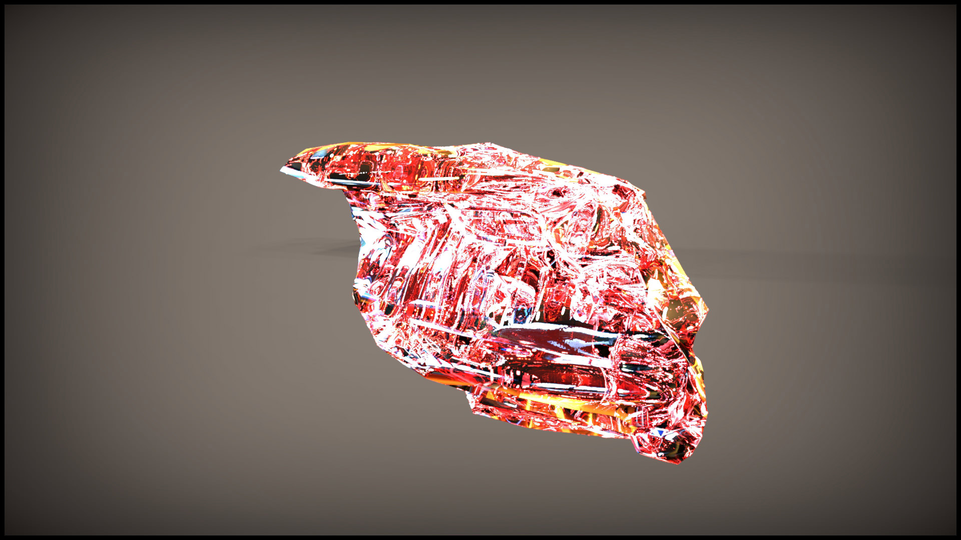 Red Landscape 3D model_2