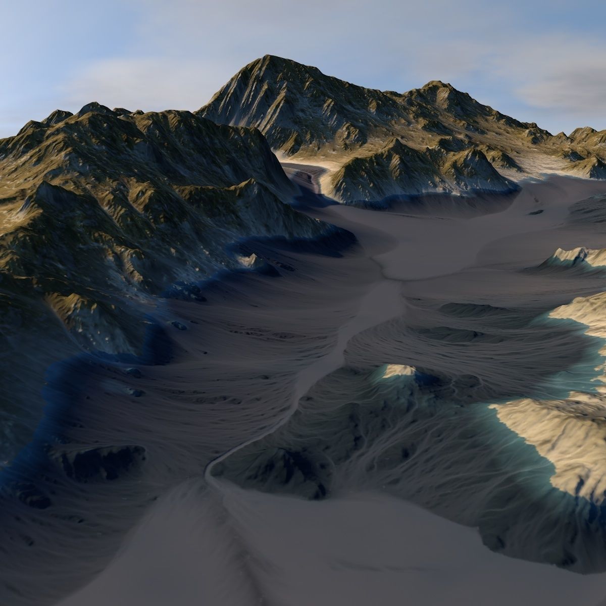 Terrain river 3D model_6