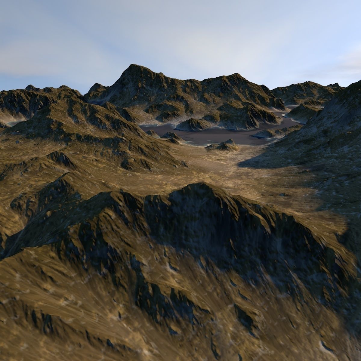 Terrain river 3D model_5
