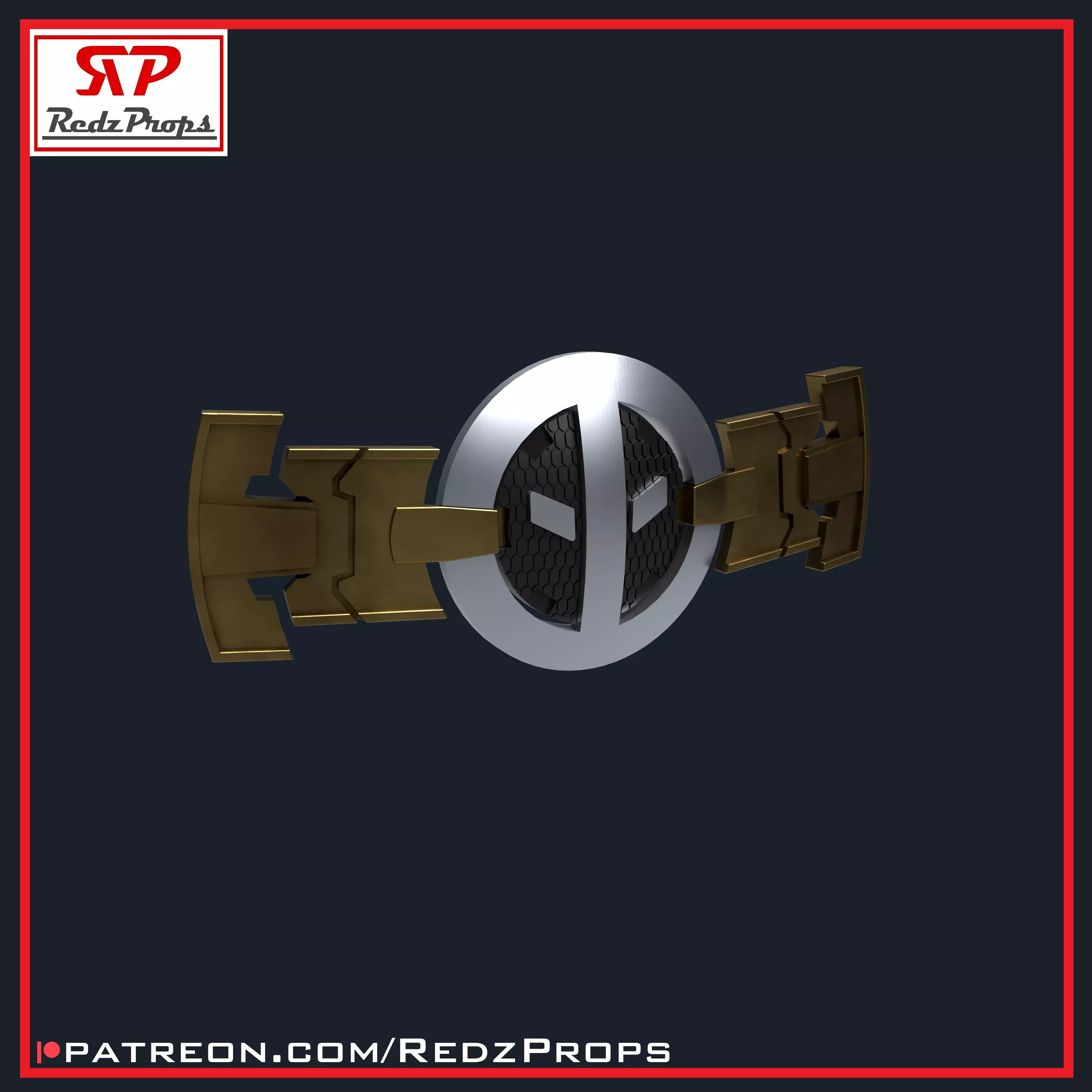 Lady Deadpool Buckle Cosplay Prop 3D print model