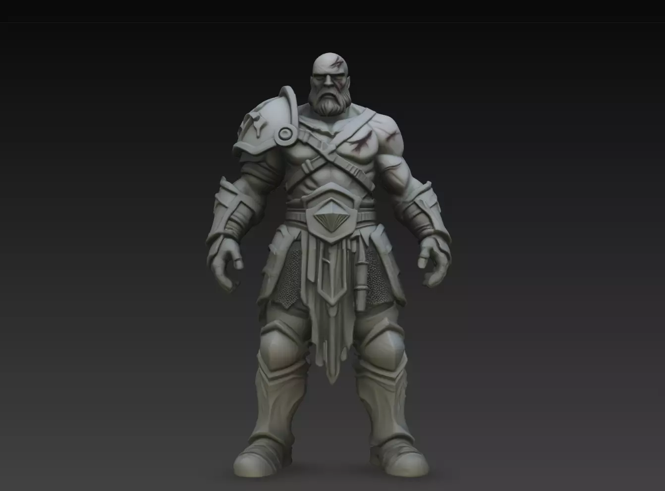 Ironhide Berserker Warrior STL Fantasy Barbarian 3D print model
