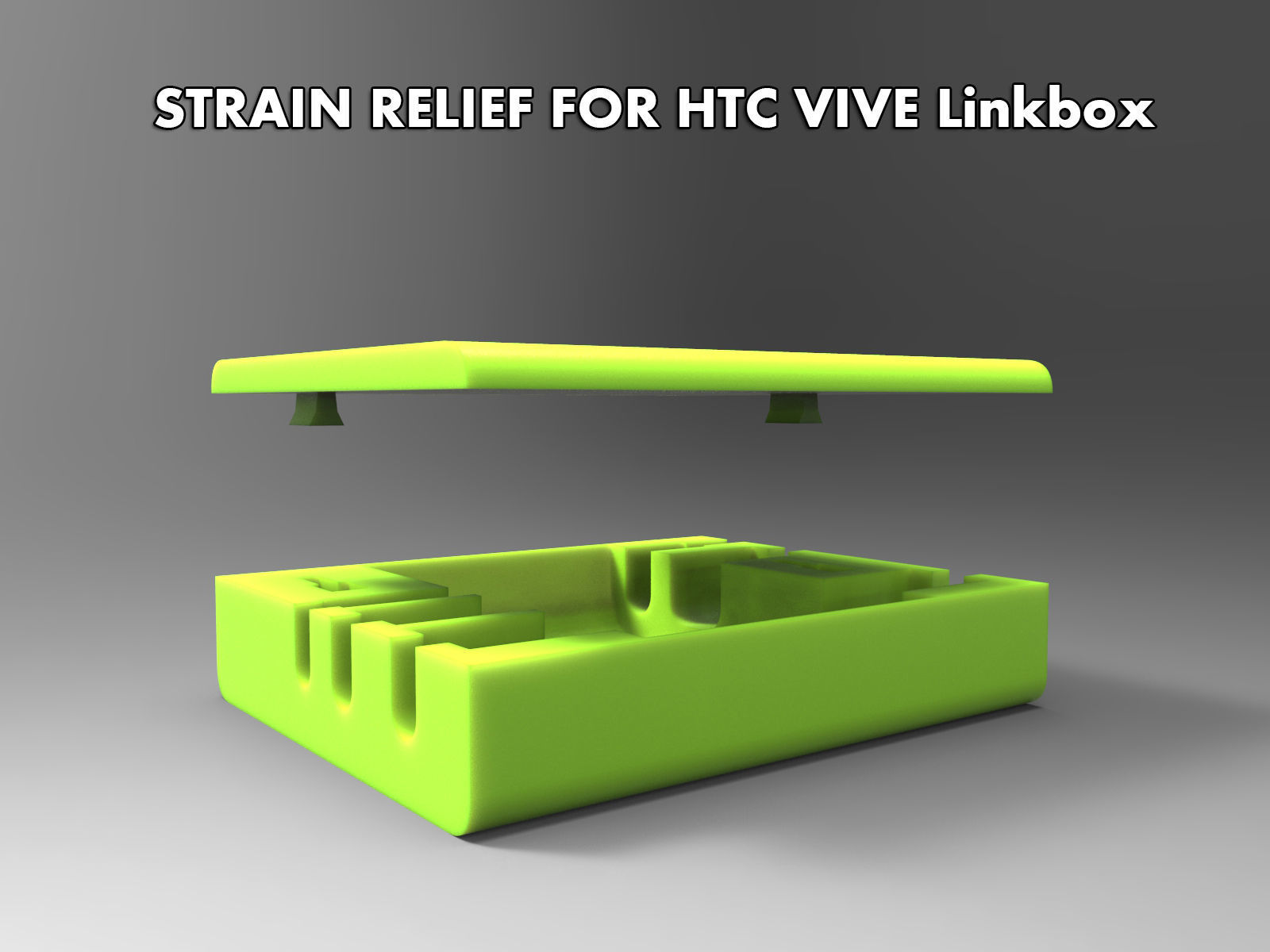HTC VIVE Linkbox Strain relief  3D print model_4