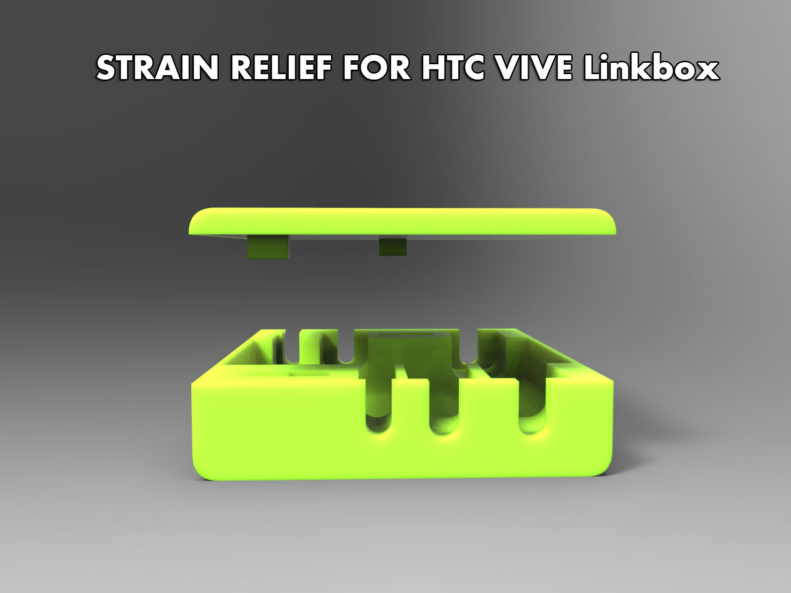 HTC VIVE Linkbox Strain relief  3D print model_5