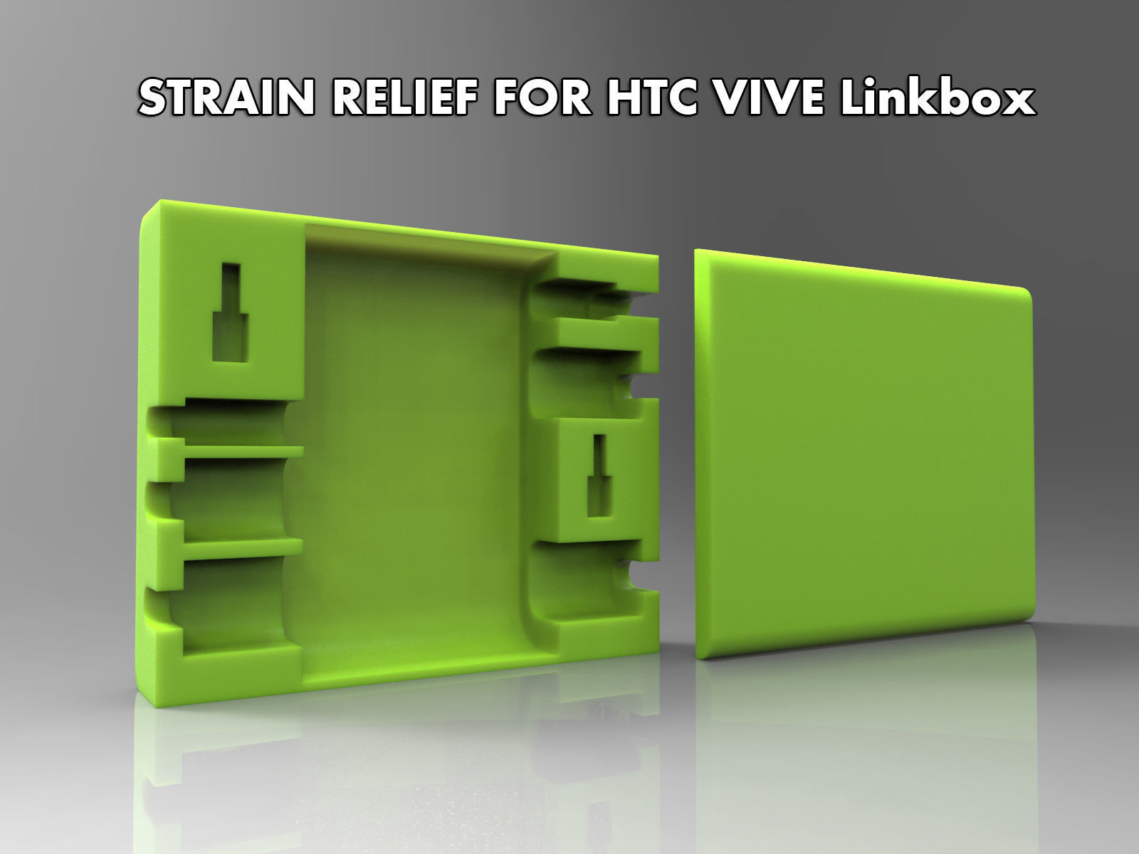 HTC VIVE Linkbox Strain relief  3D print model_1