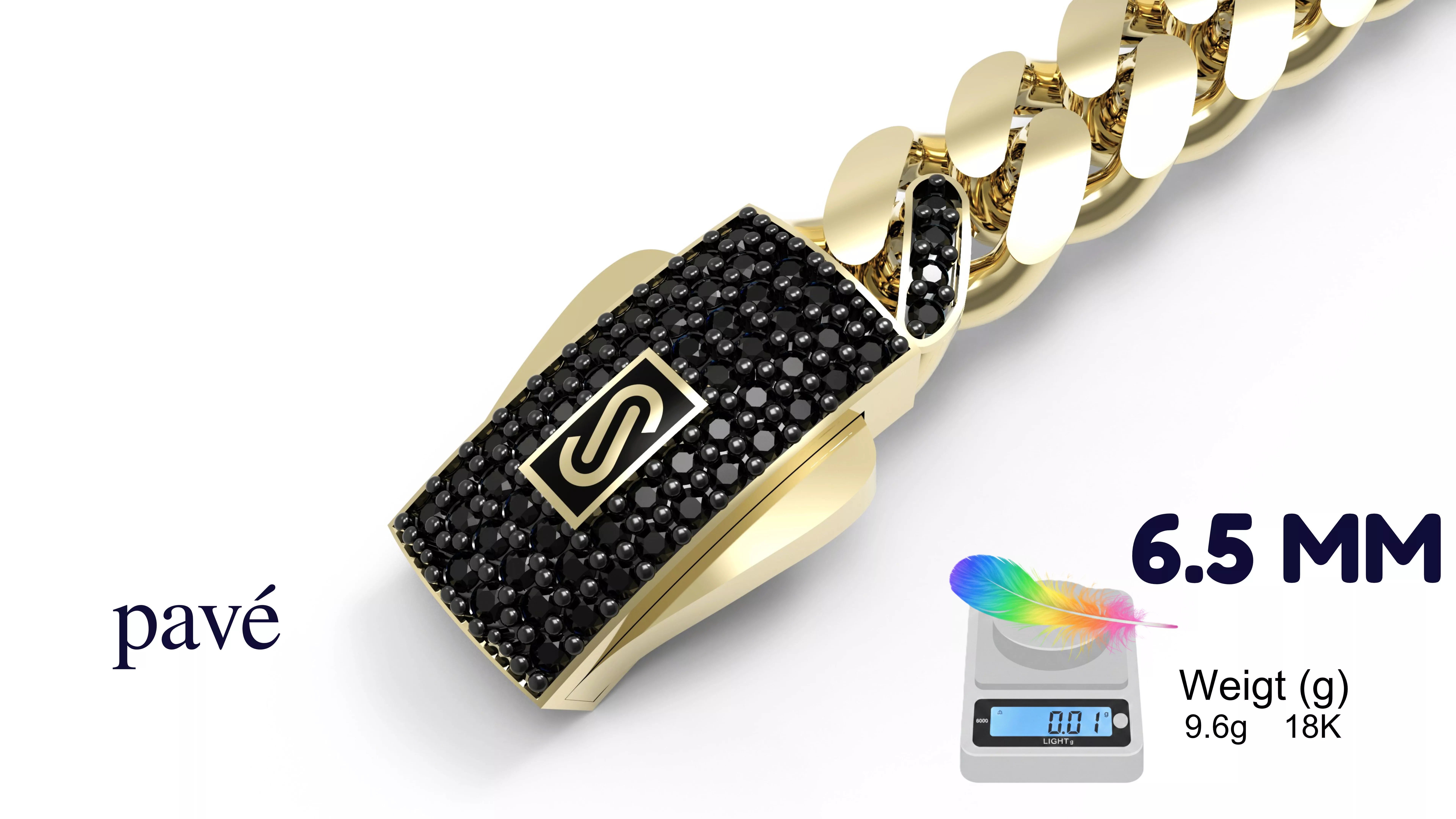 MONACOCHAIN-BRACELET-6-5MM-pave 3D print model