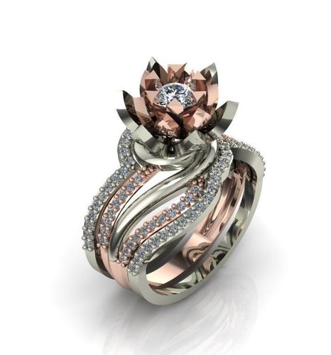 Wedding ring fashion jewelry design 3D print model