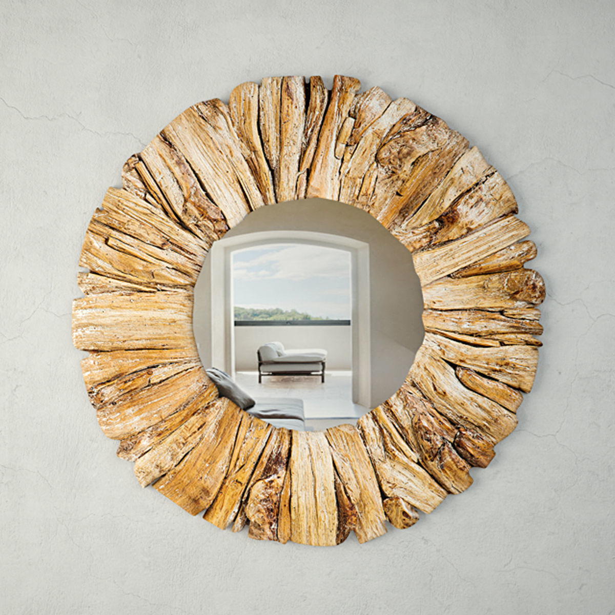 Driftwood Mirror 3D model_1