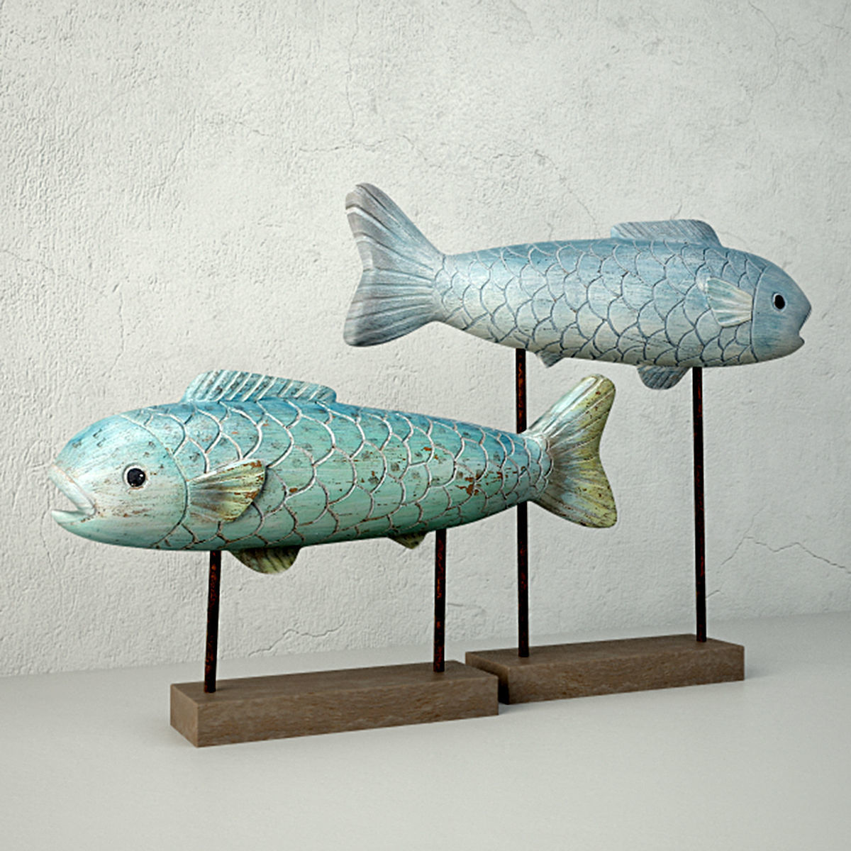 Ocean Fish Figure Set 3D model_1