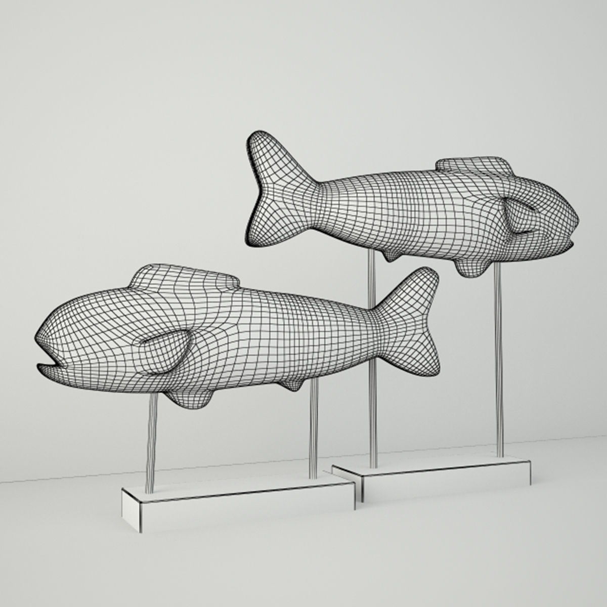 Ocean Fish Figure Set 3D model_2