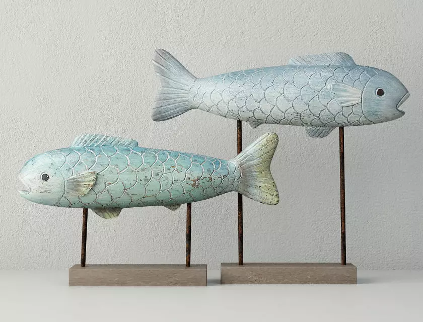 Ocean Fish Figure Set 3D model_0