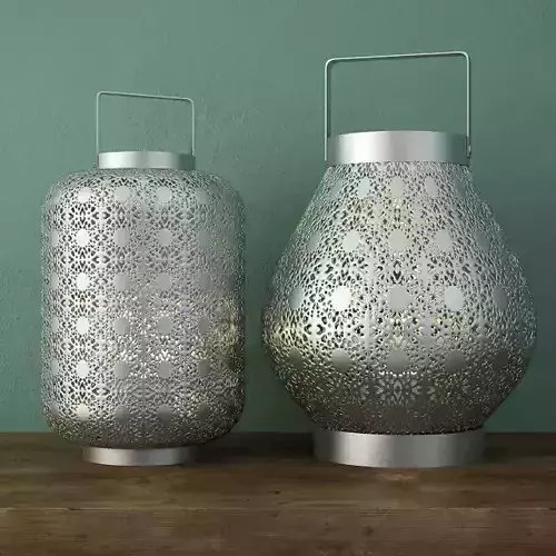 Silver Lace Lanterns