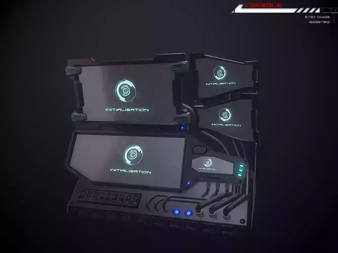 Console Terminal Low-poly 3D model