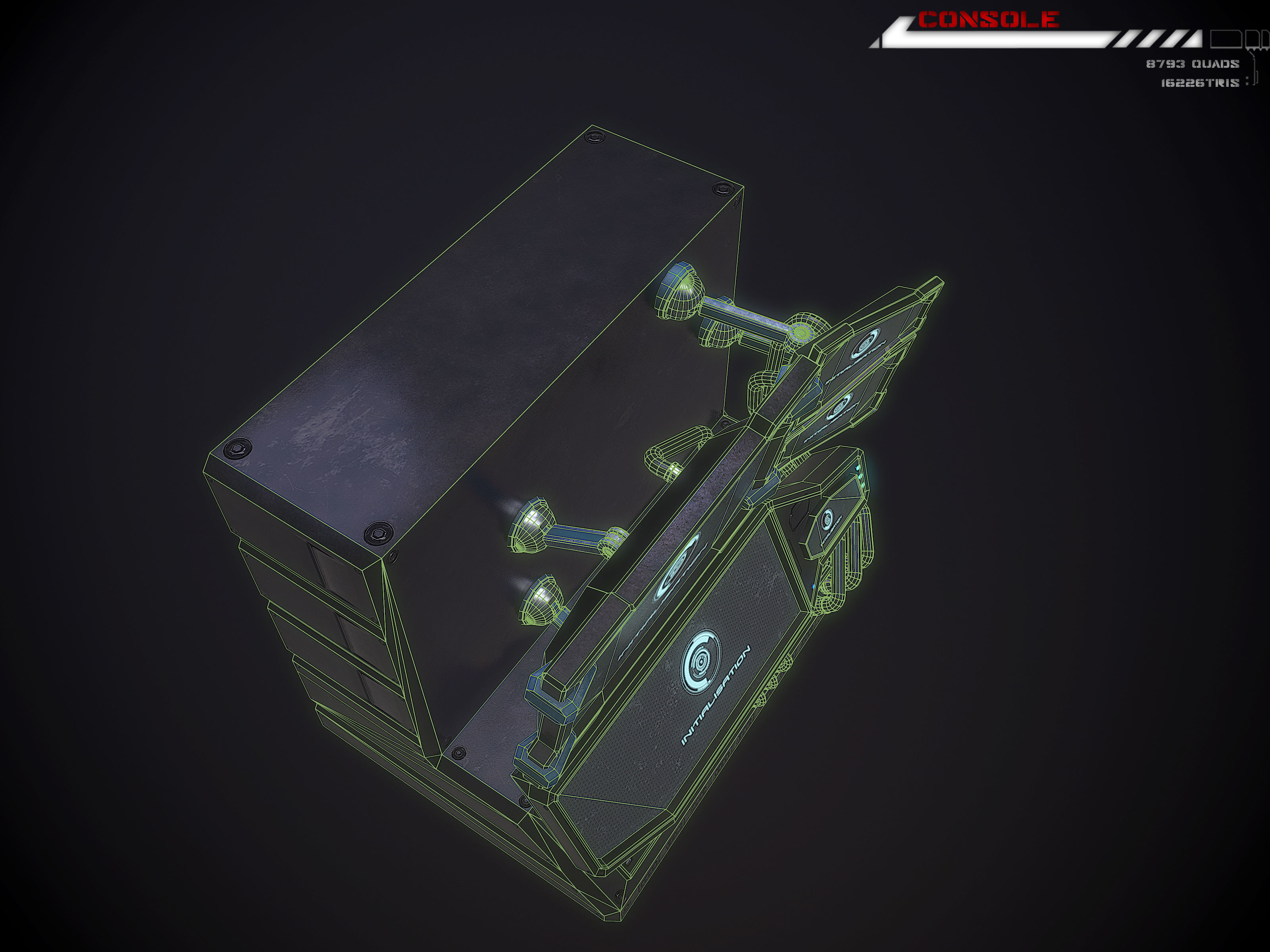 Console Terminal Low-poly 3D model_4