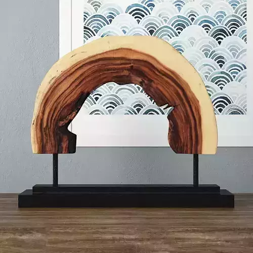 Wooden Decoration on Stand