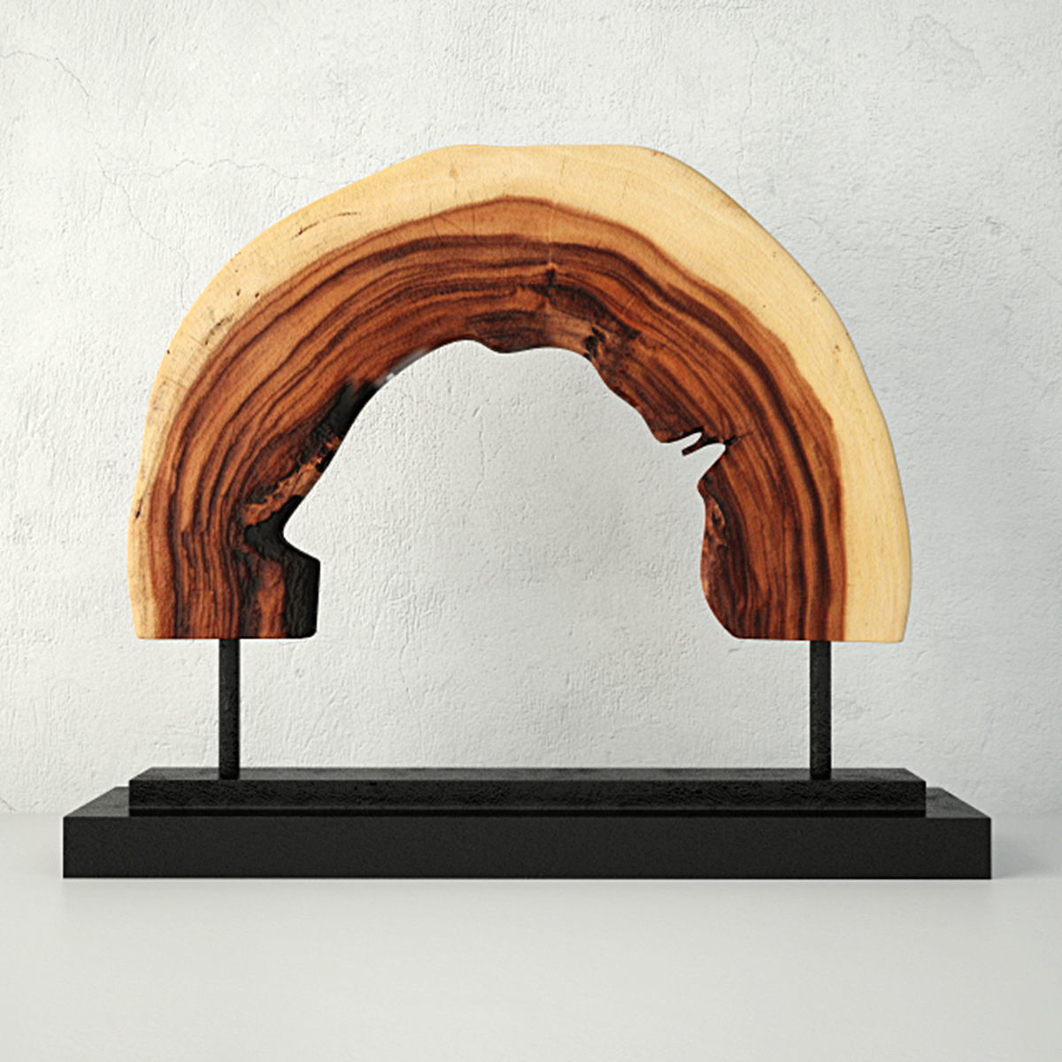 Wooden Decoration on Stand 3D model_1
