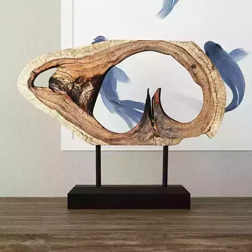 Wooden Decoration on Stand