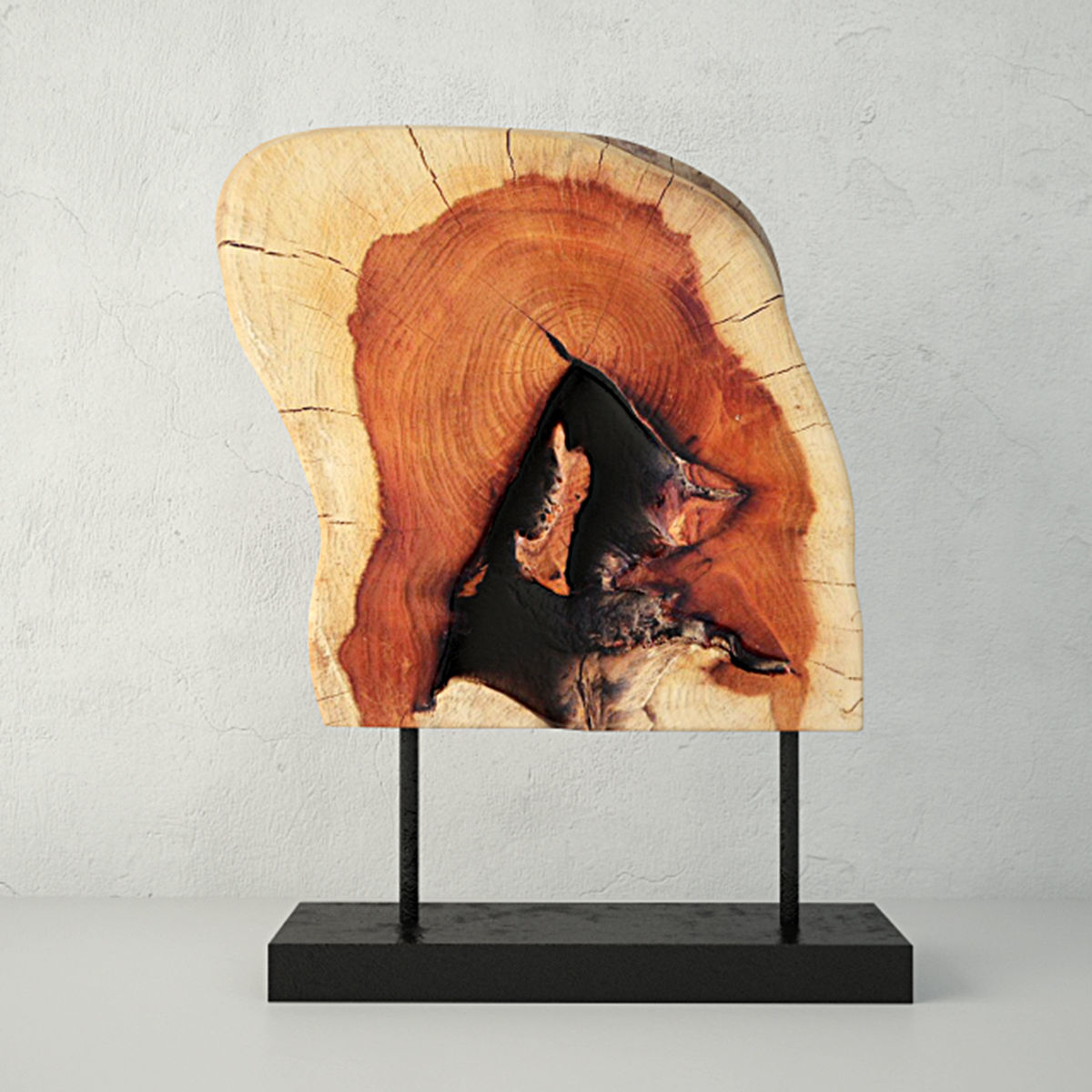 Wooden Decoration on Stand 3D model_1