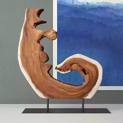 Wooden Decoration on Stand