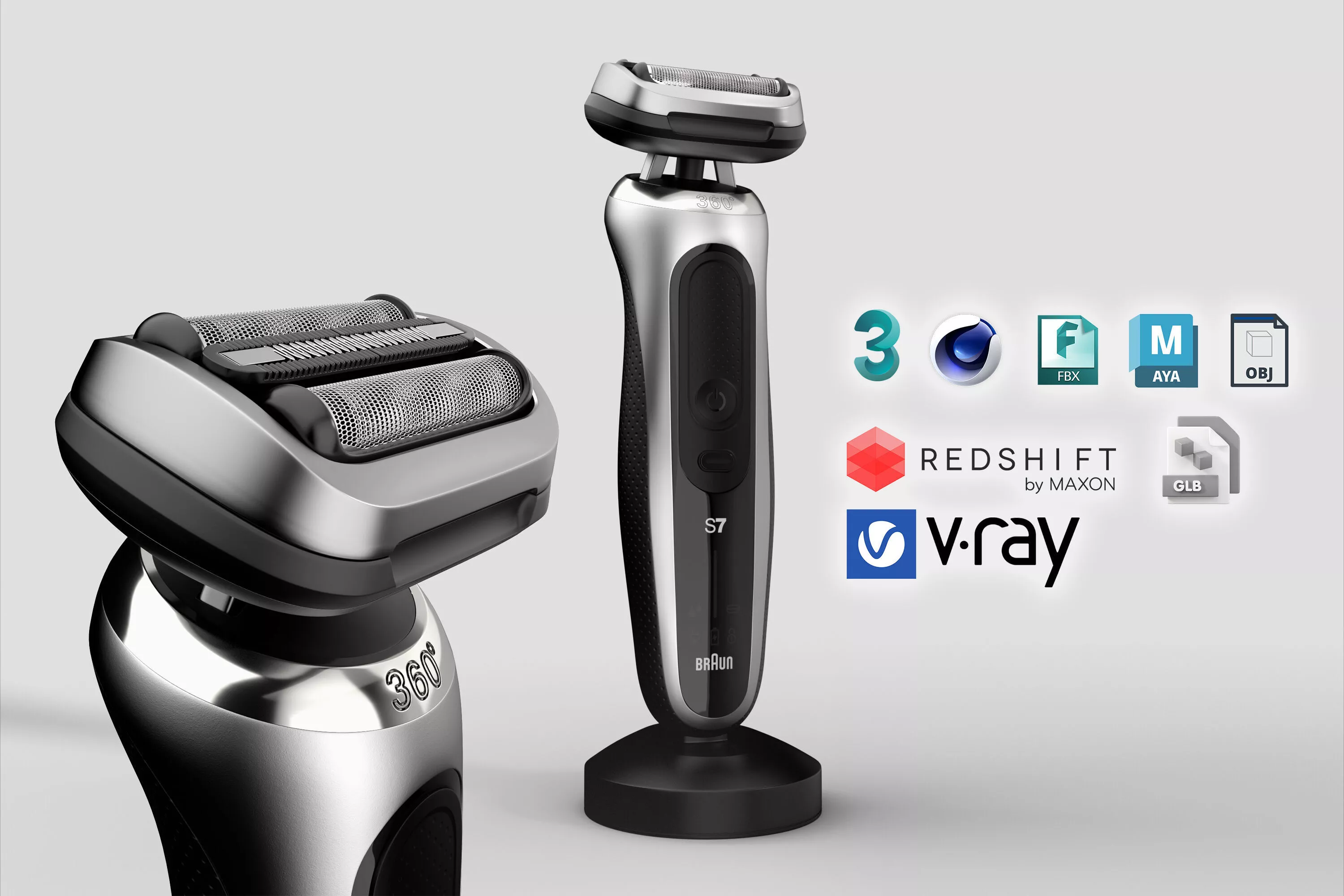 Braun Series 7 73S Shaver 3D model