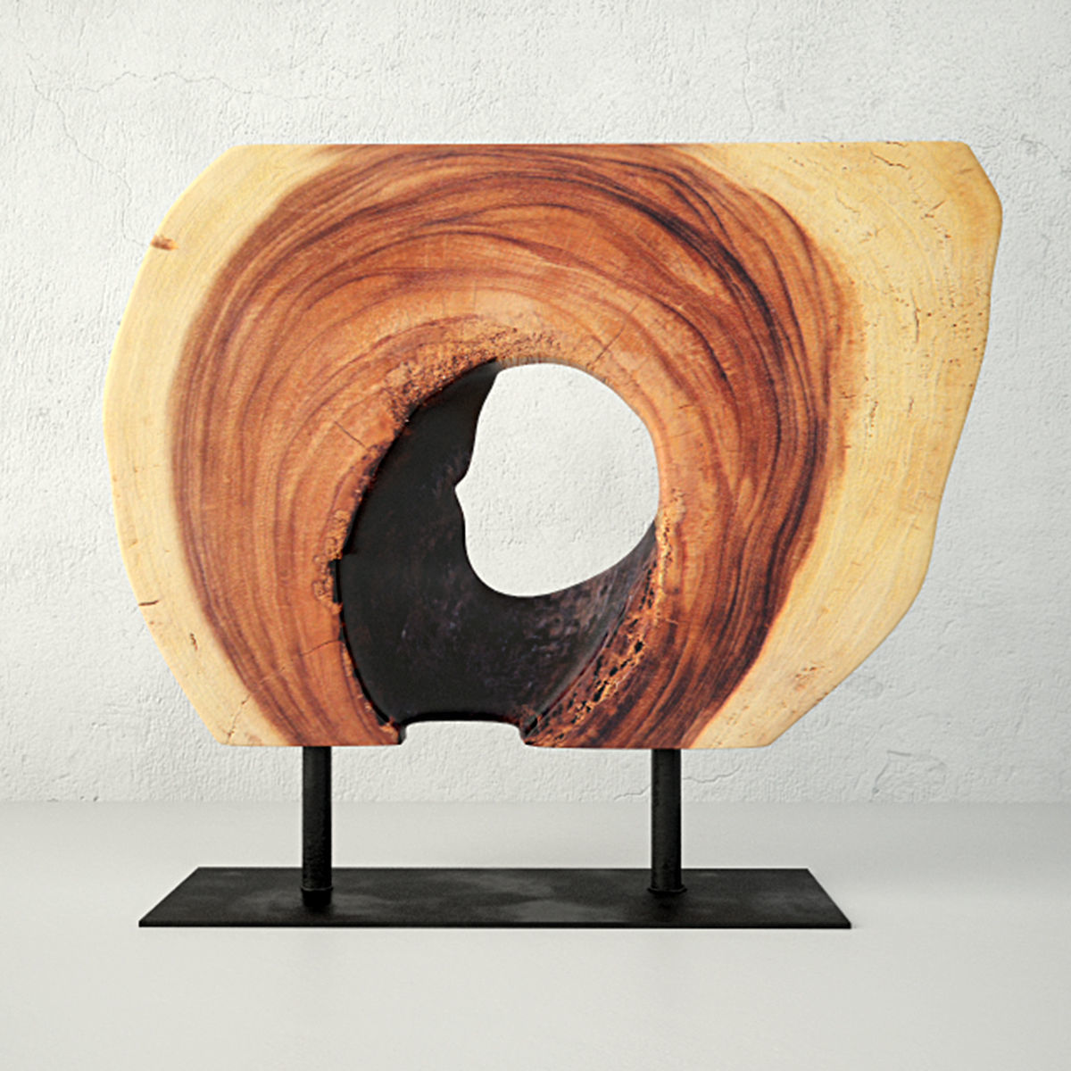 Wooden Decoration on Stand 3D model_1