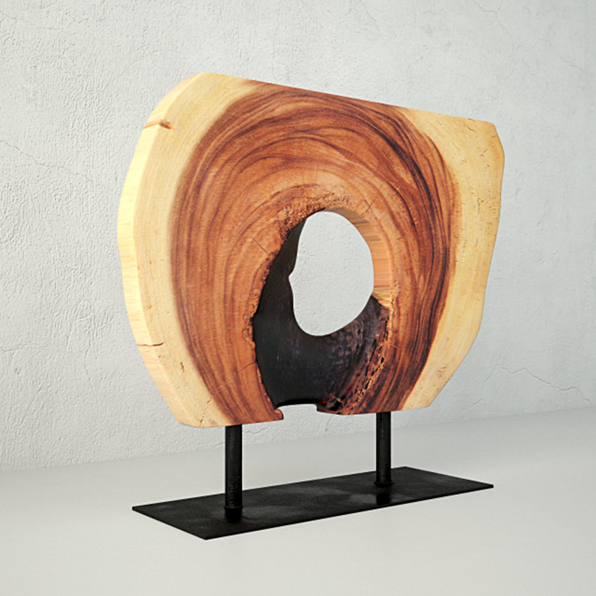 Wooden Decoration on Stand 3D model_3