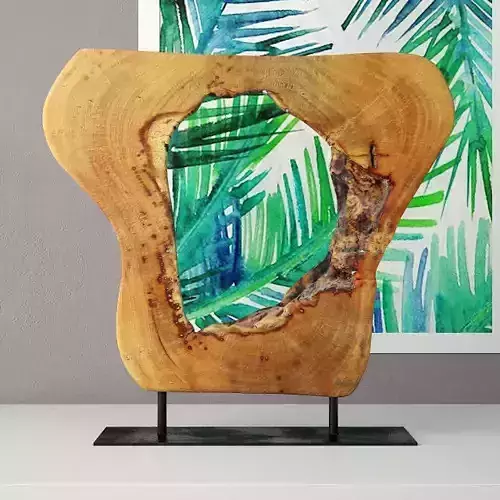 Wooden Decoration on Stand