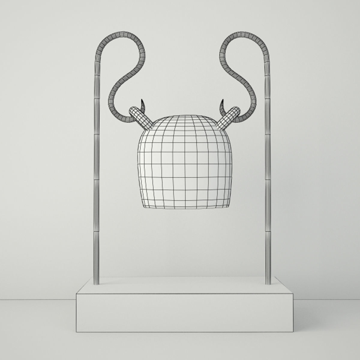 19th Century Burmese Bronze Bell 3D model_2