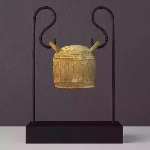 19th Century Burmese Bronze Bell 3D model