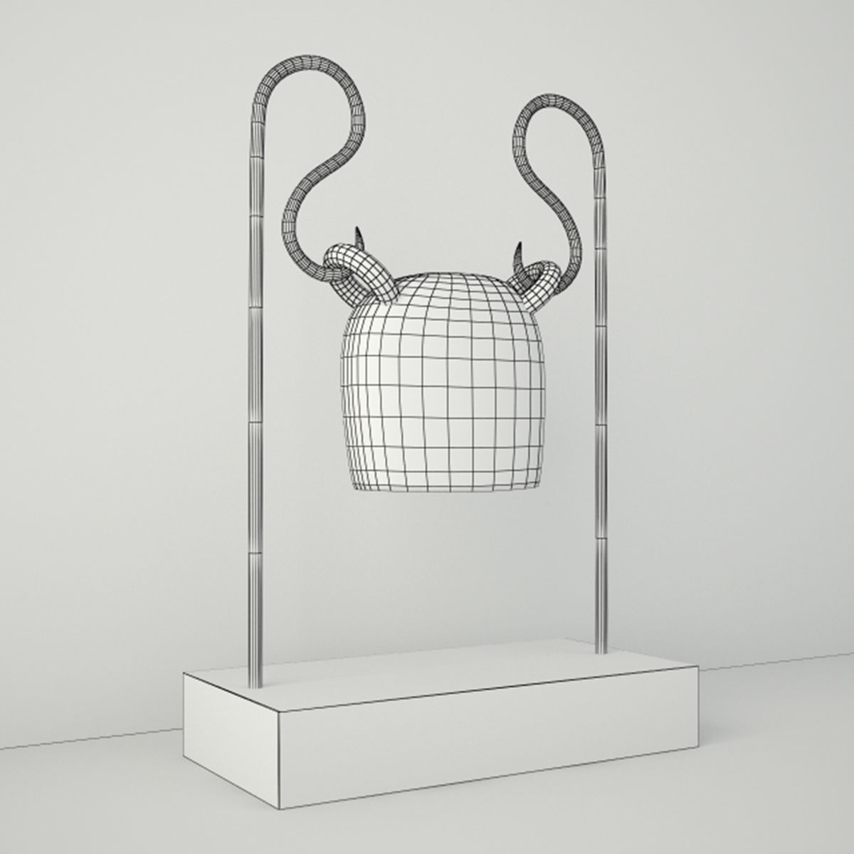 19th Century Burmese Bronze Bell 3D model_4