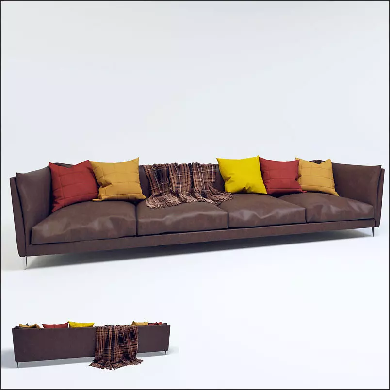 Leather sofa Free 3D model