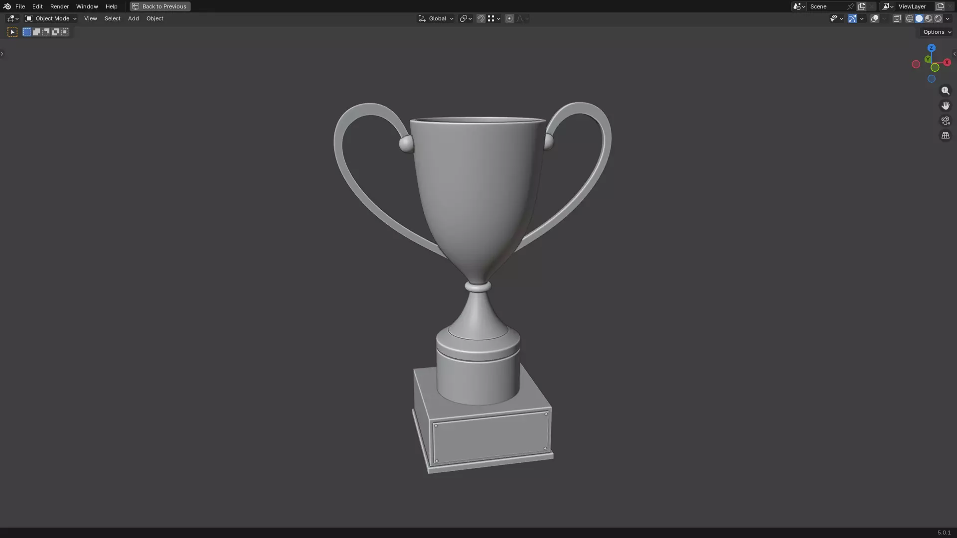 Trophy 2 3D print model