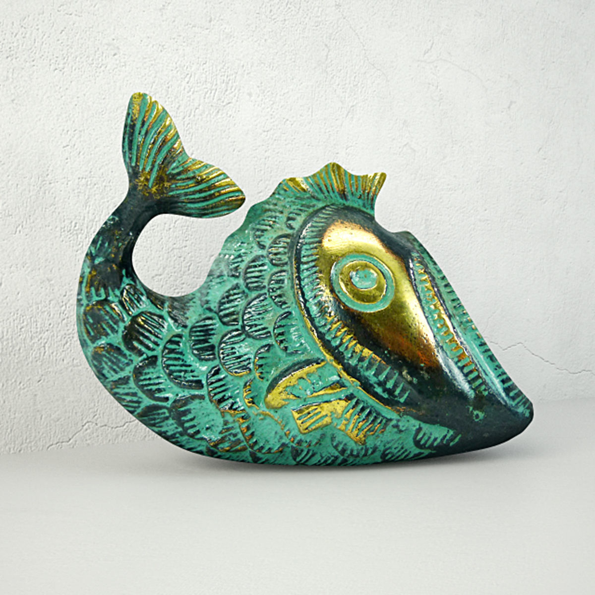Gurgling Bronze Fish 3D model_1