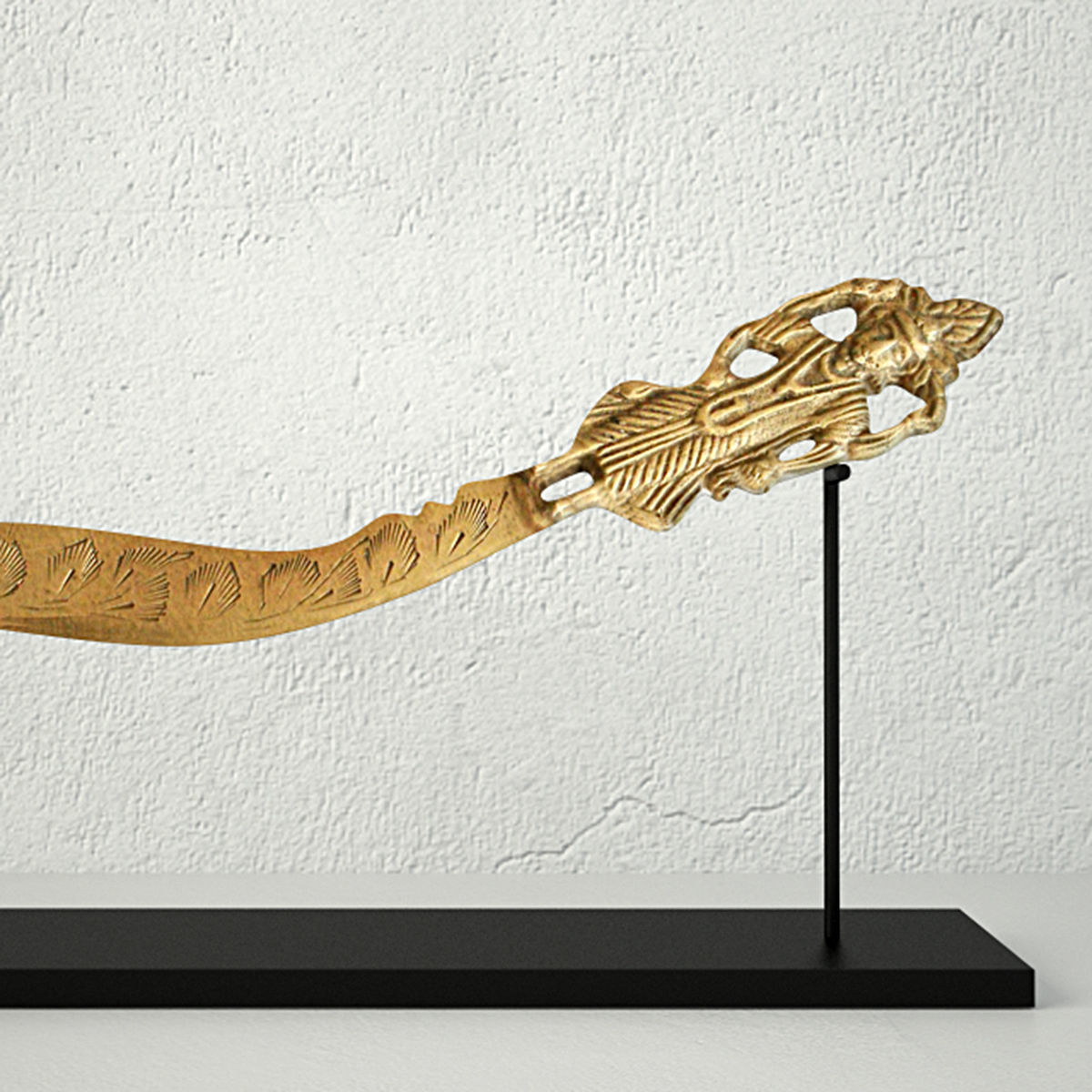 Indian Brass Letter Opener 3D model_3