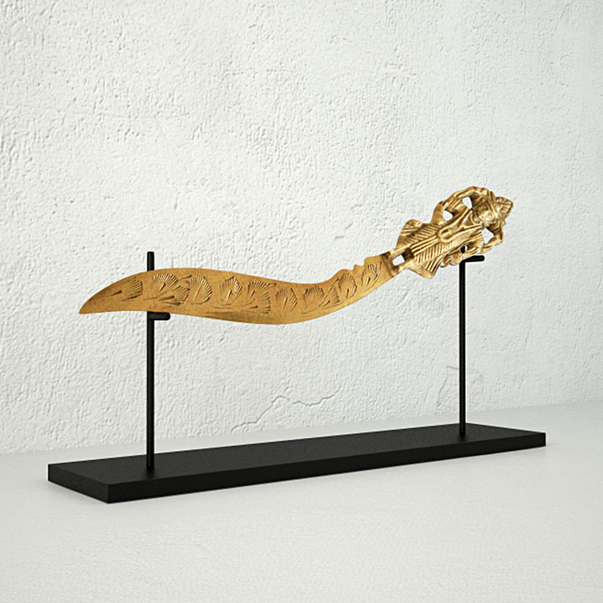 Indian Brass Letter Opener 3D model_1