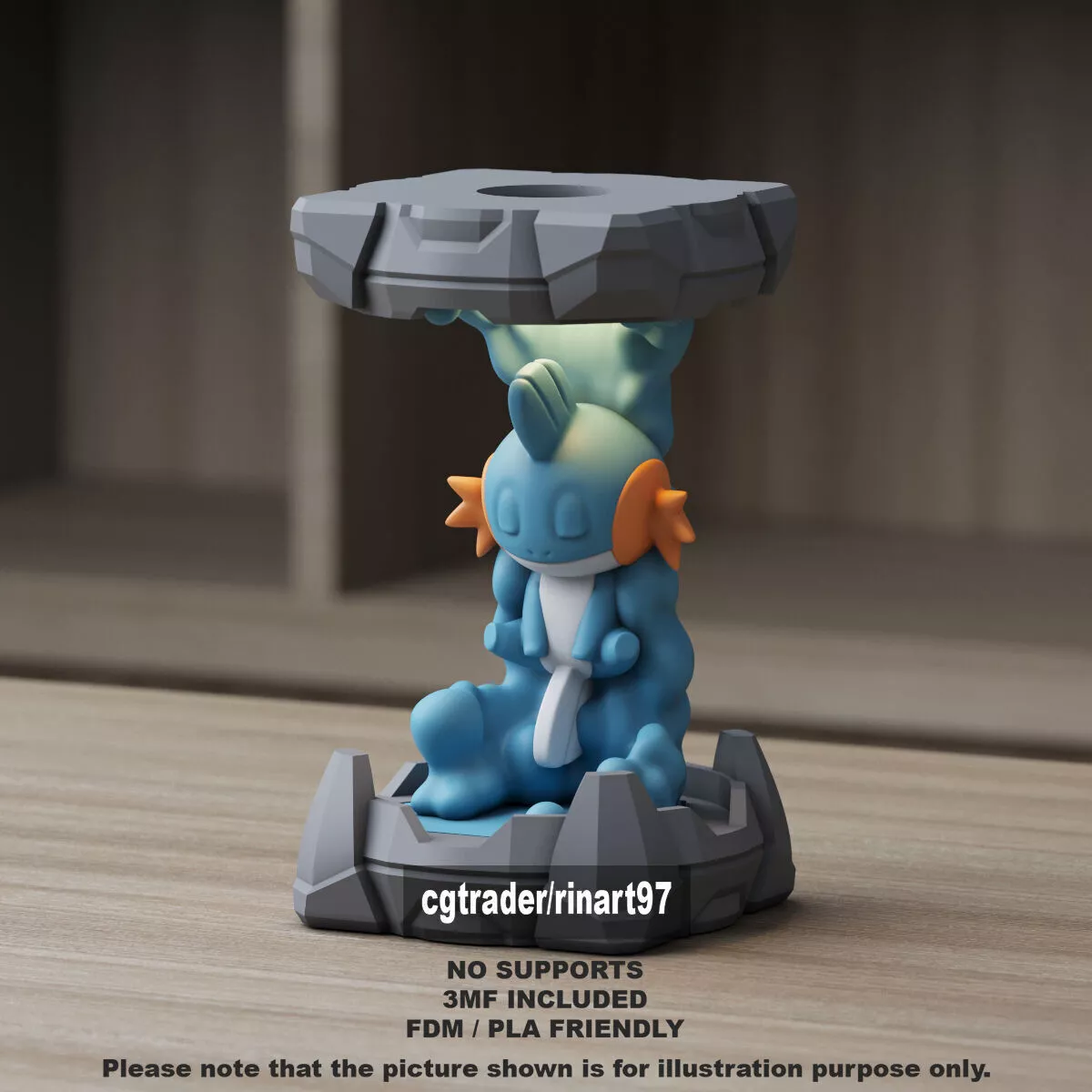 Mudkip in the Clone Lab 3D print model