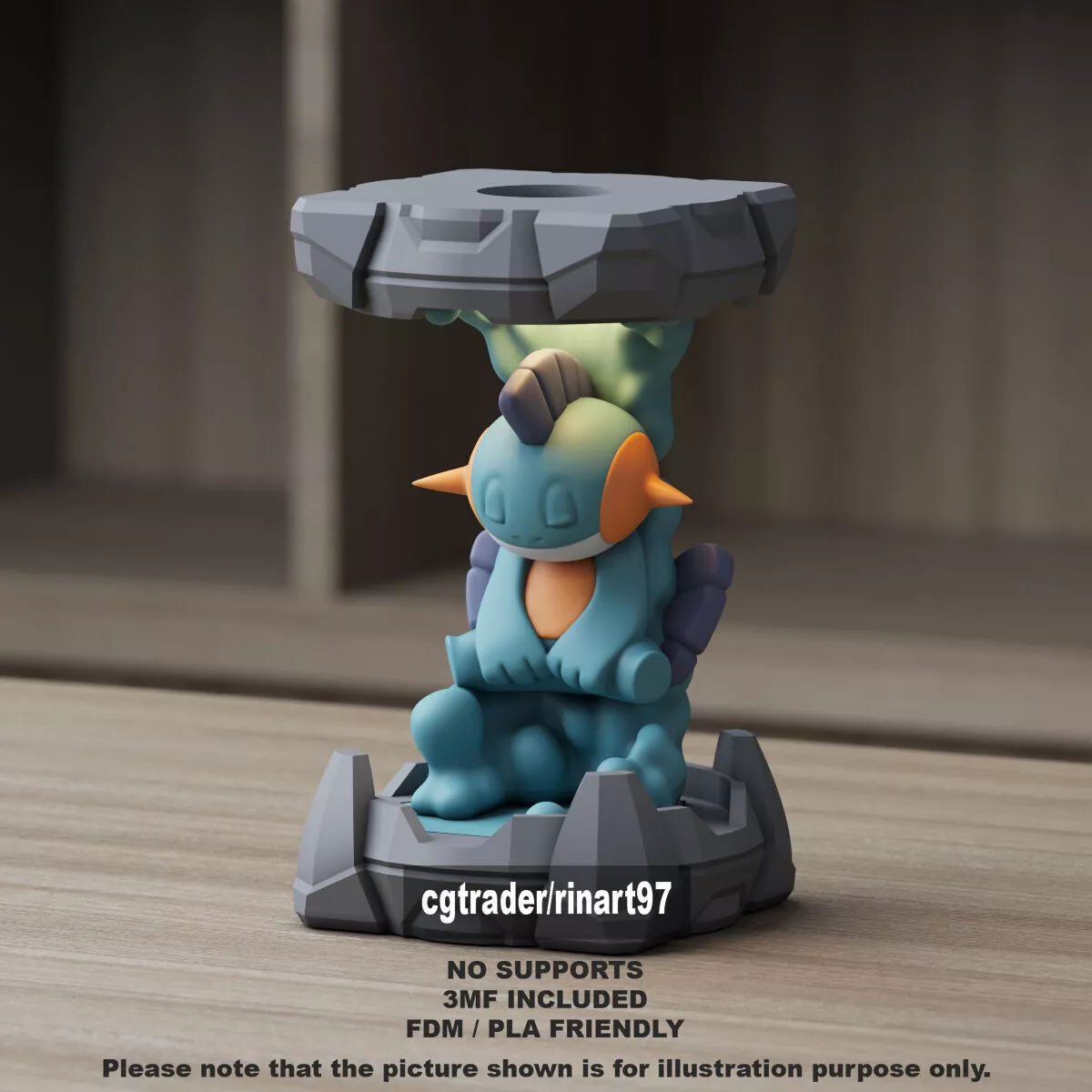 Marshtomp in the Clone Lab 3D print model