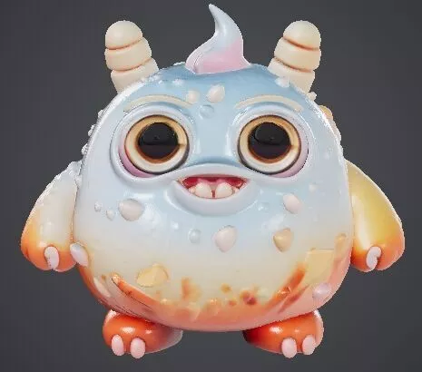 Tiny Horned Monster 3D 3D model