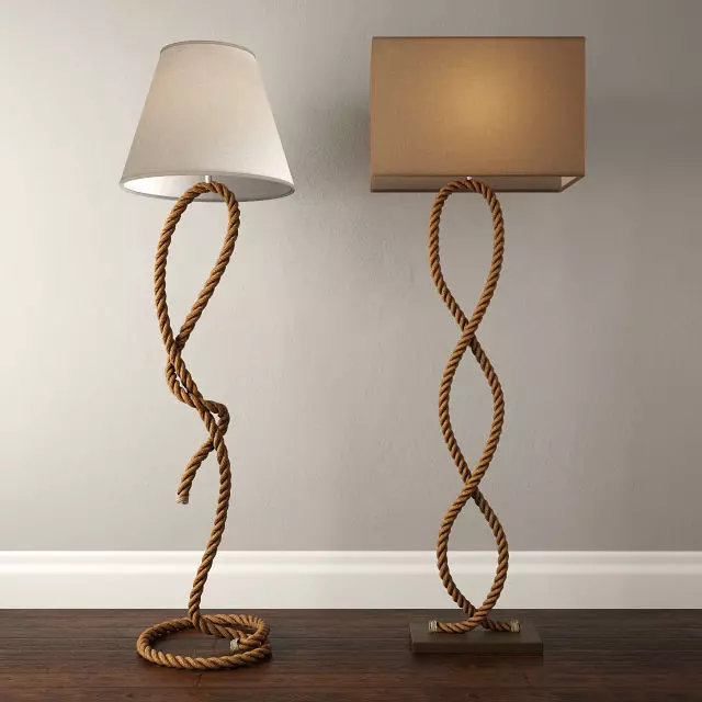 Rope Pier Floor Lamps 3D model_0