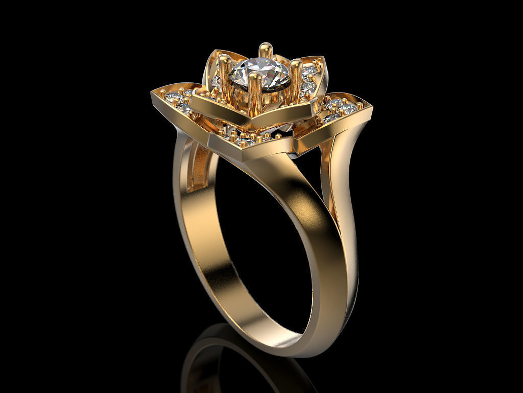 Ring flower 2 3D print model_6