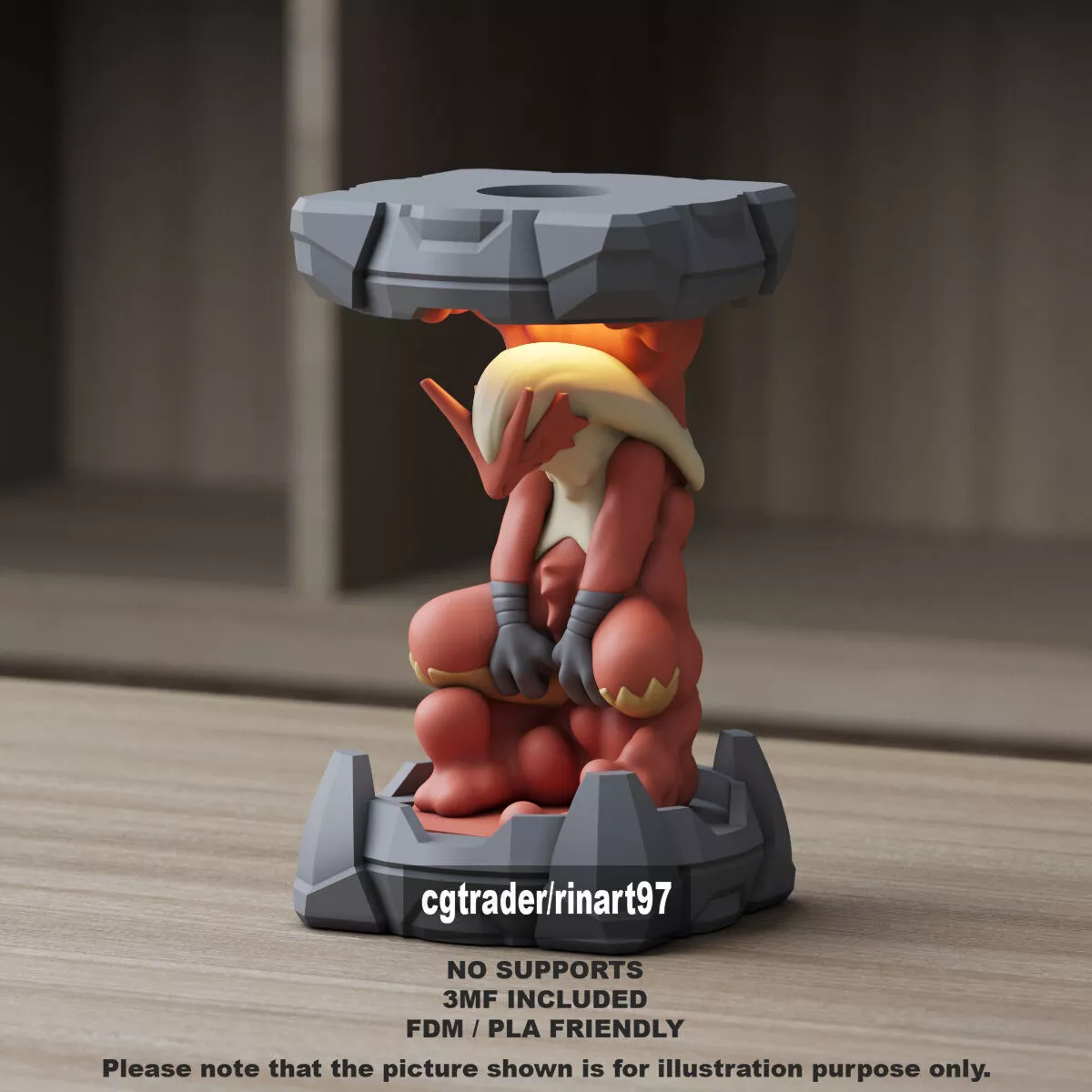 Blaziken in the Clone Lab 3D print model