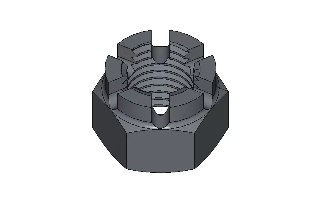 M24 Castle Nut 3D model
