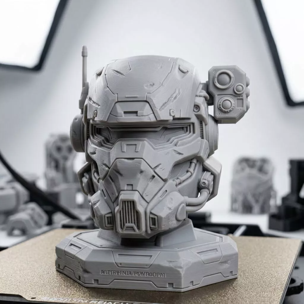 Cybernetic Mercenary Helmet 3D print model