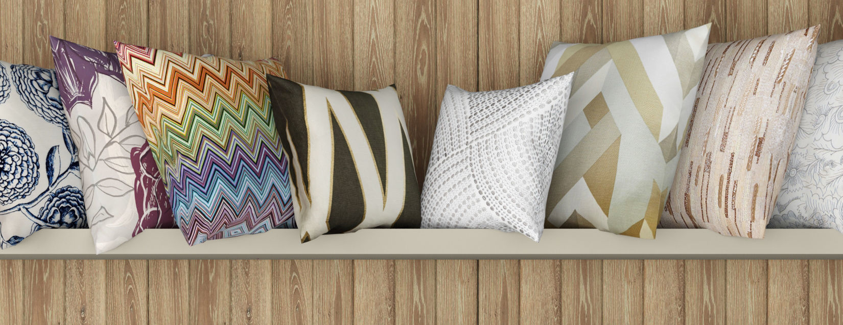 Collection of pillows - 2 3D model_3