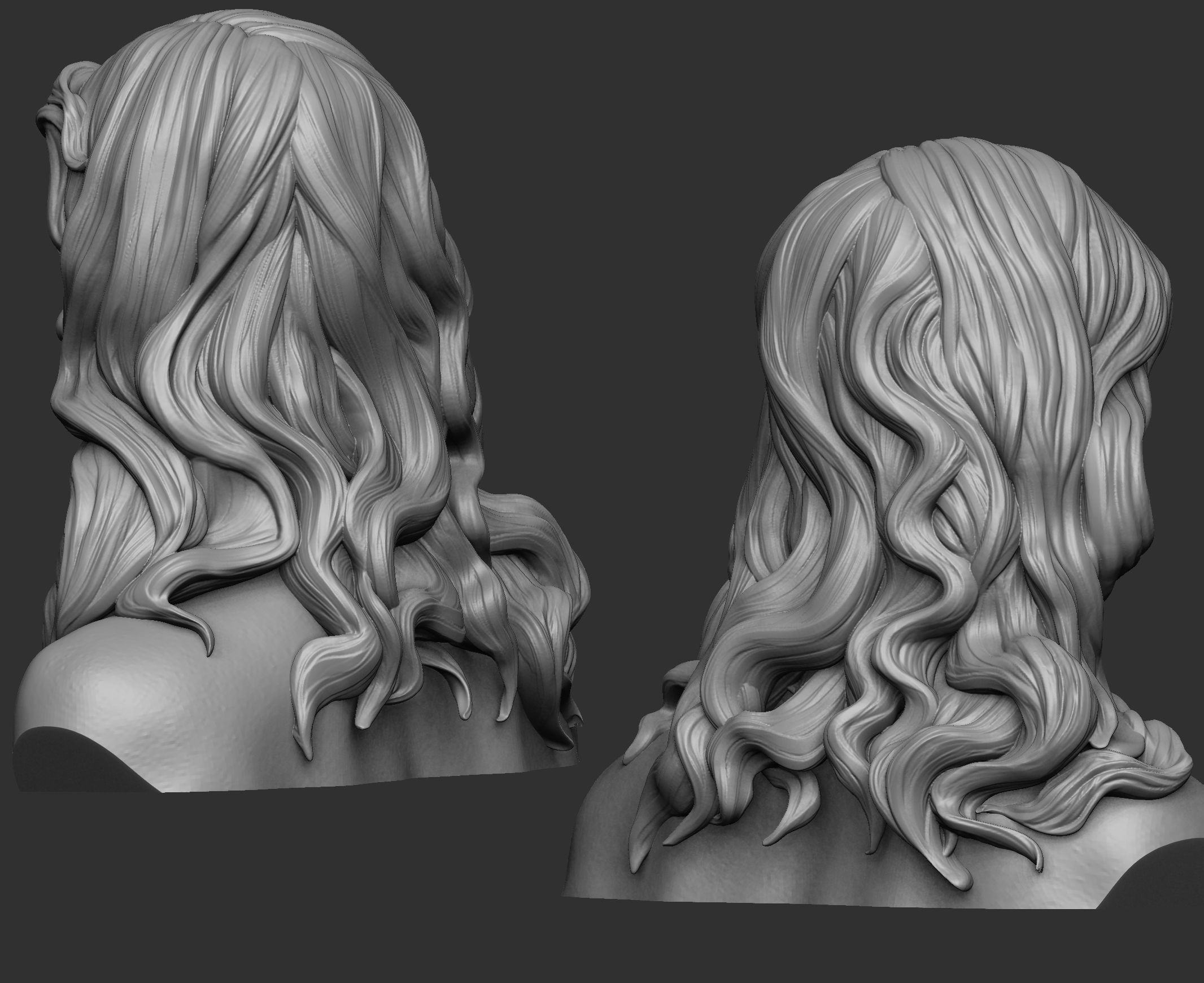 Hair 6 printable 3D print model_5