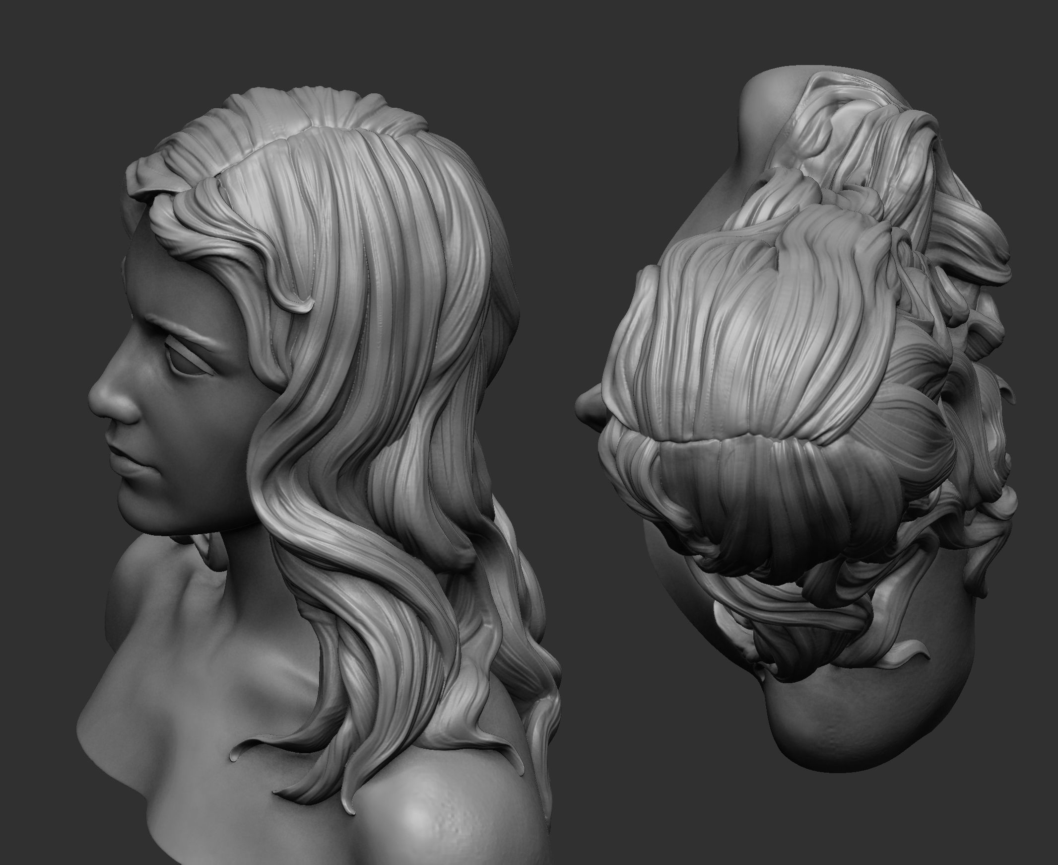 Hair 6 printable 3D print model_4